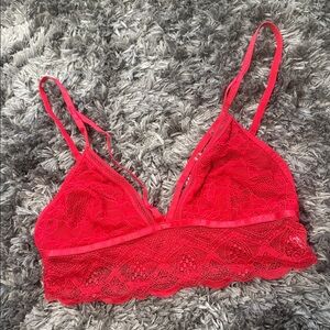 Lace Bralette in Vibrant Red